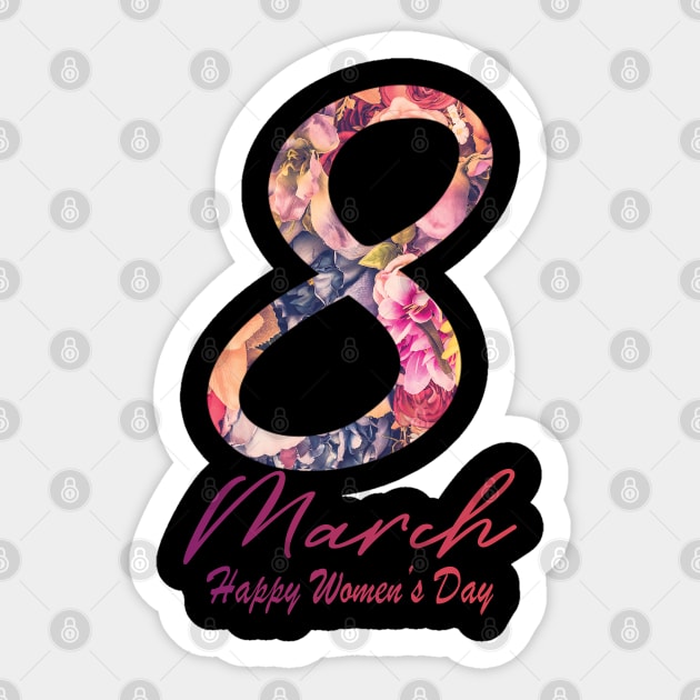 International Womens Day 2021 Gifts - Women's Day 8 March 2021 Gift For Women Sticker by Charaf Eddine